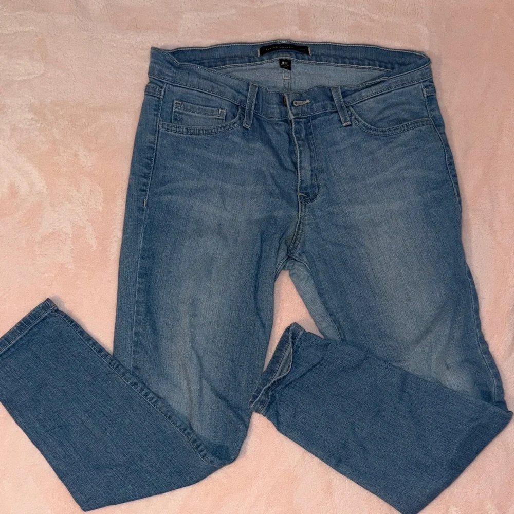 Flying Monkey Light Blue Straight Leg Jeans - Picture 1 of 4